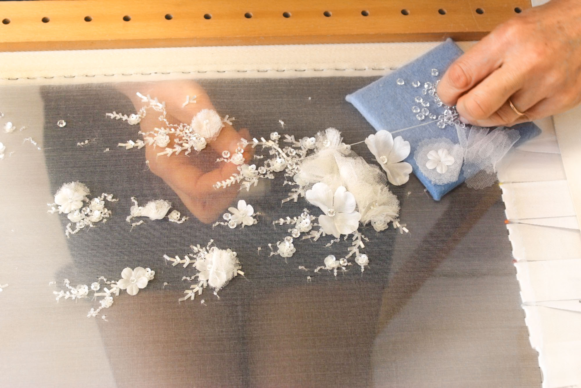 broderie pour robe de mariée