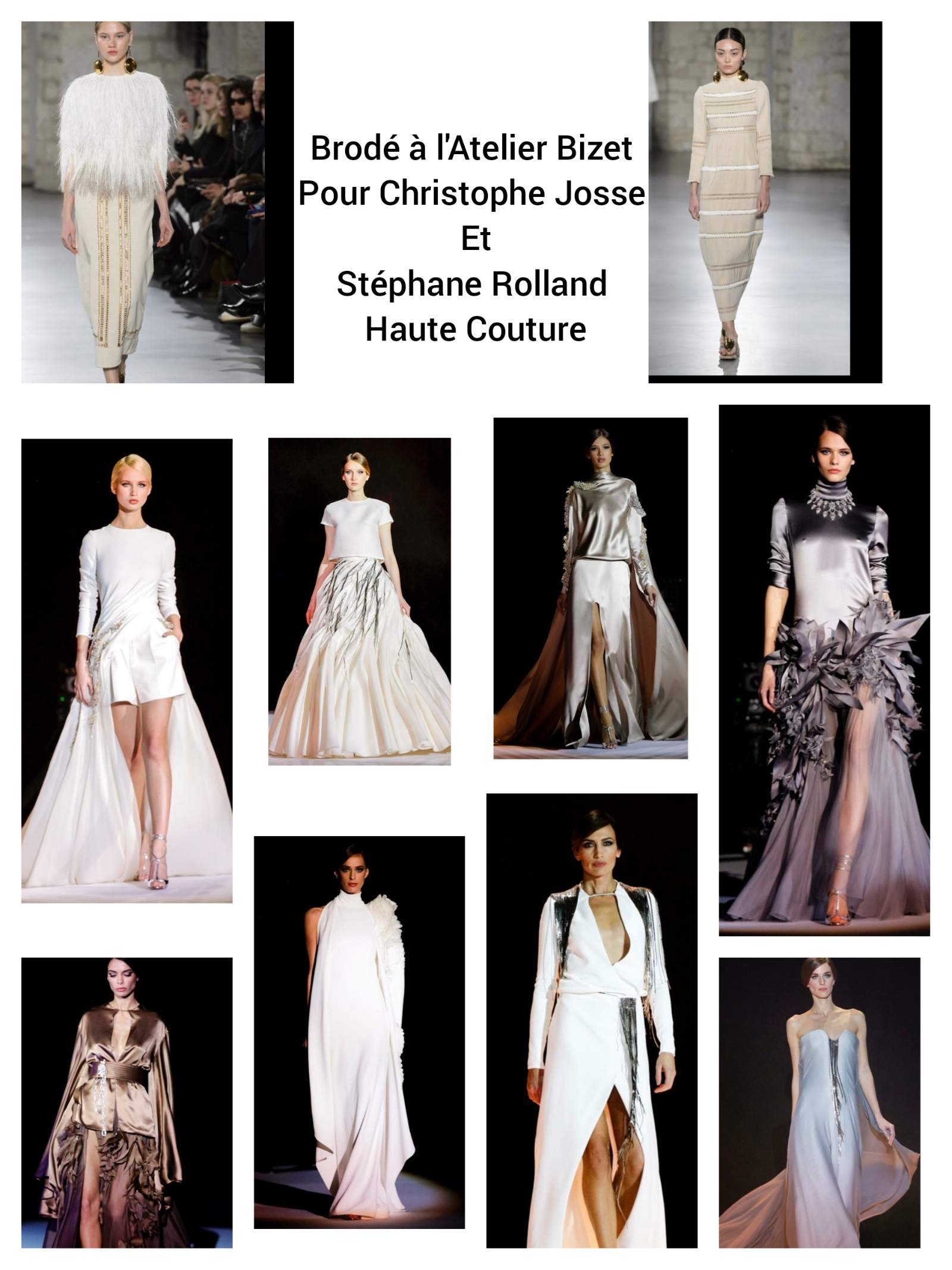 La participation de l'Atelier Bizet au défilés Haute Couture Printemps, été .2018